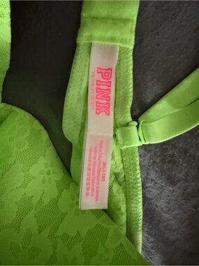 PINK Victoria's Secret Lime Green Lace Kids One-Piece